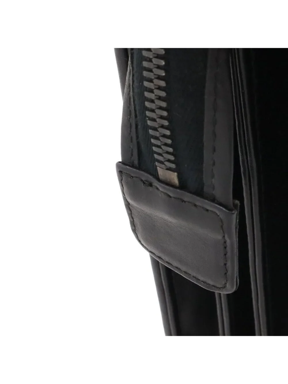 Bottega Veneta Intrecciato Business Briefcase Documents Purse Leather Black